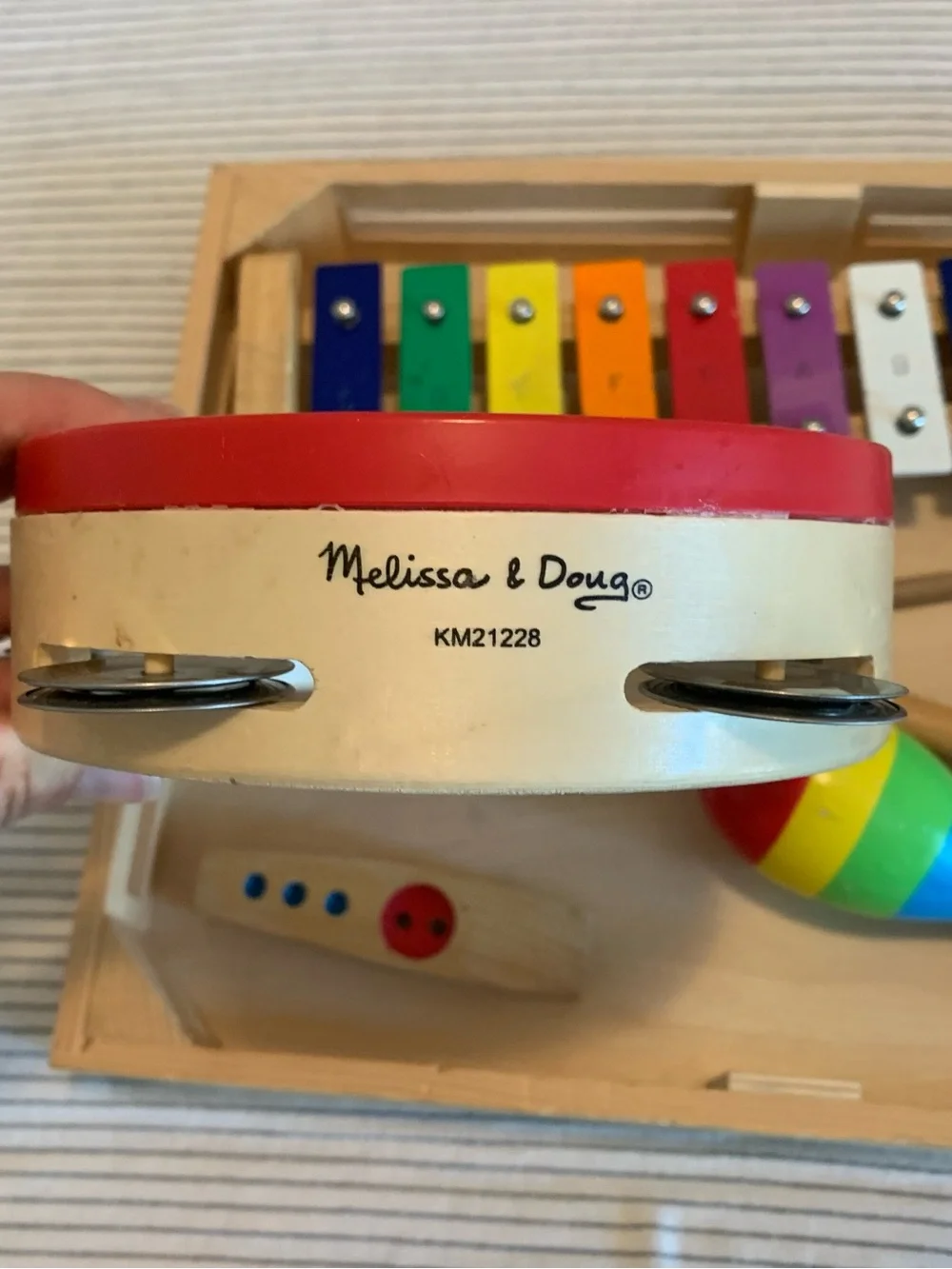 Melissa & Doug Multicolor Wooden Xylophone and Maracas Set